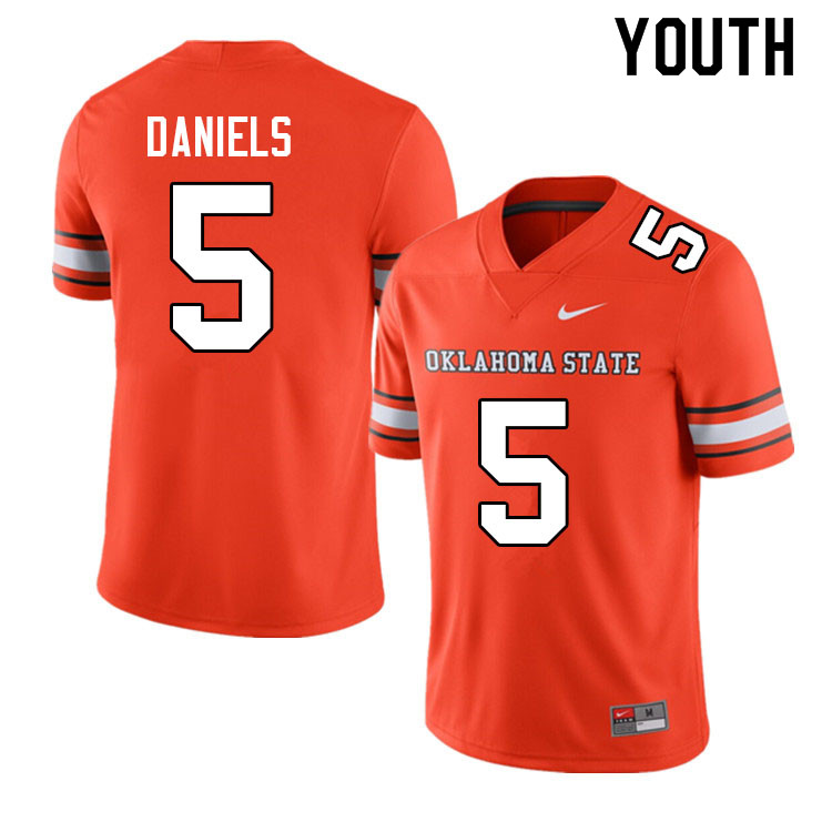 Youth #5 Kendal Daniels Oklahoma State Cowboys College Football Jerseys Sale-Alternate
